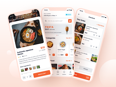 Food Order App ecommerce food food order grocery ios mobile app online shop online store restaurant shopping ui ui kit