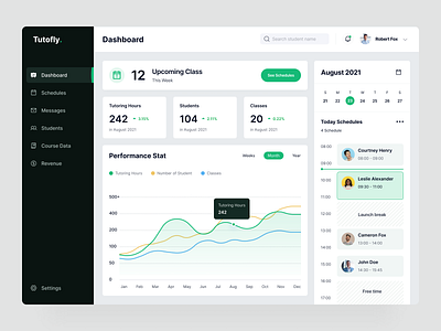 Private Mentoring Dashboard app design appointment b2b booking class clean company course dashboard mentor minimal reservation saas school task manager teacher tutor uiux web app website
