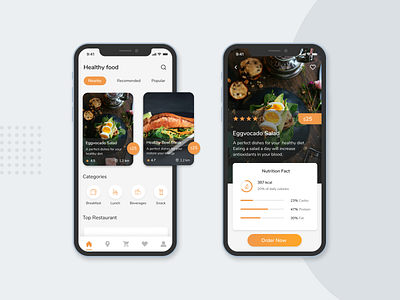 Healthy Food Delivery app diet app food food app food delivery health ios mobile ui uidesign