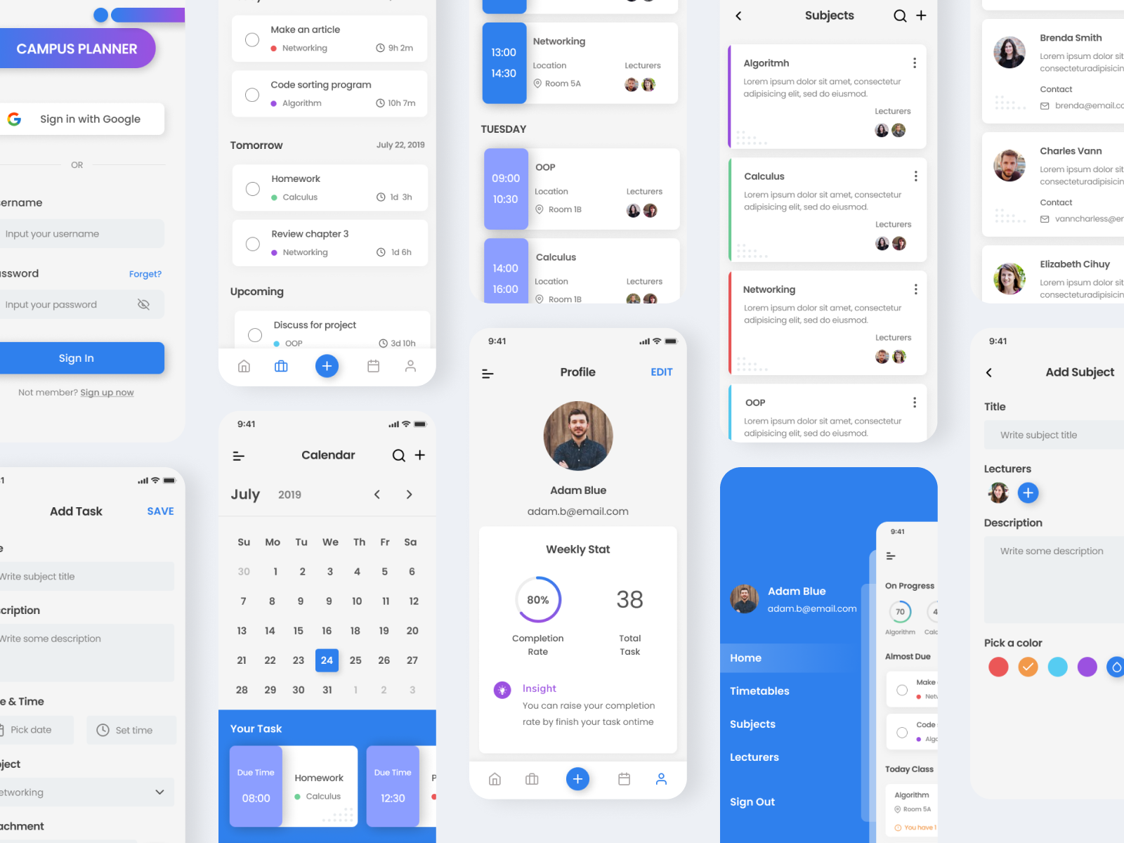 Campus Planner Full by Mohammad Firdaus on Dribbble