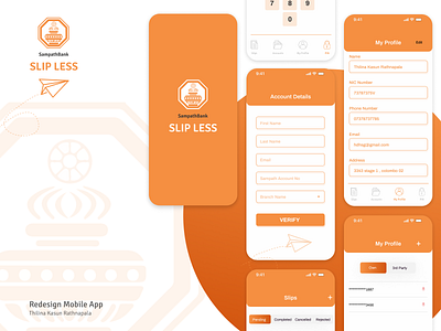 Sampath Bank Slipless App Redesign app bank branding minimal mobile mobile design mobile ui paperless sampathbank ui ux