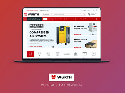 Wurth LAC Official Web Site b2b branding design ecommerce ui ux web website wurth