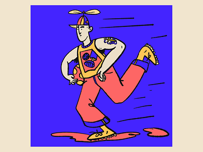 Player ⚽️ balls boy caps character charcter design footballer illustration runner splash sport