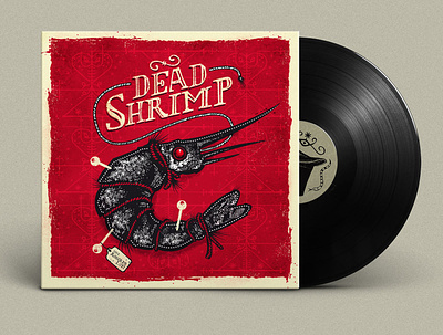 Dead Shrimp - Vinyl & Cd artwork illustration, logo artwork blues cd artwork cd design dead shrimp folkart illustration illustrator lettering logo rock vectorart vinyl cover vodoo doll