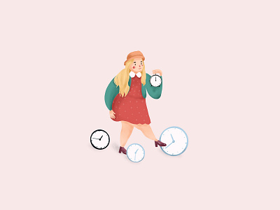 Girl & Time illustration