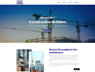 D & D Construction art design flat graphic design illustration illustrator minimal ui ux vector webdesign webpage website