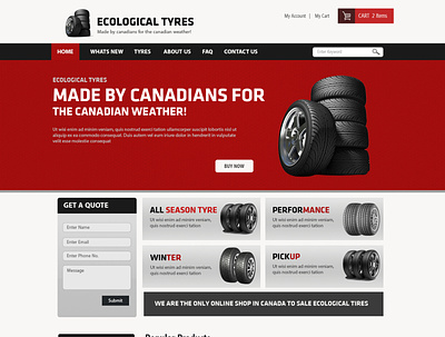 ecological Tyres design ecommerce ecommerce landing page ecommerce website flat graphic design landing page minimal ui ux web design webdesign website