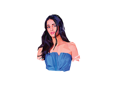 Low poly art of Ananya Pandey adobe adobe illustrator gif illustrator lowpoly lowpolyart