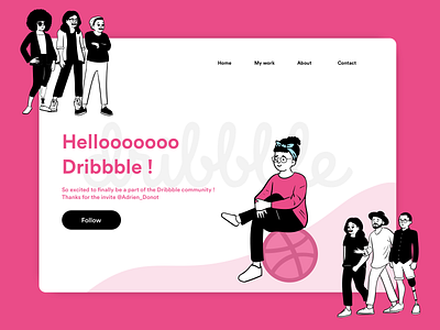 Hello Dribbble ! app design illustration sketch ui ux web website