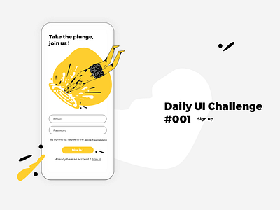 Daily UI Challenge #001 app dailyui design mobile design ui web