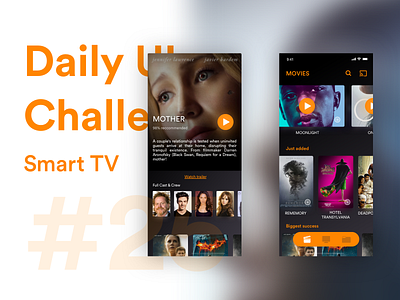 Daily UI Challenge #025 app dailyui design mobile design movie sketch smart tv ui ux