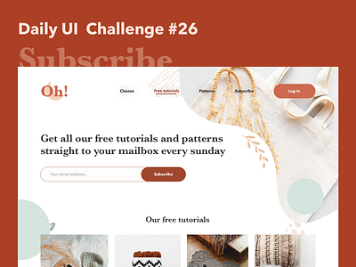 Daily UI Challenge #026 branding dailyui design illustration sketch subscription ui ux web website