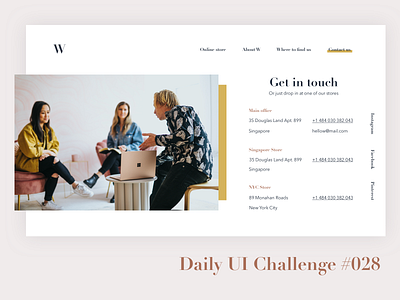 Daily UI Challenge #028 contact contact us dailyui design sketch ui ux vector web website