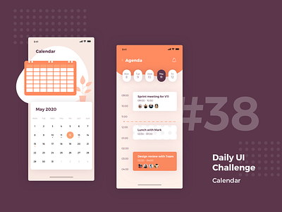 Daily UI Challenge #038 : calendar app calendar calendar app calendar ui dailyui design mobile design sketch ui ux