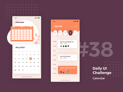 Daily UI Challenge #038 : calendar