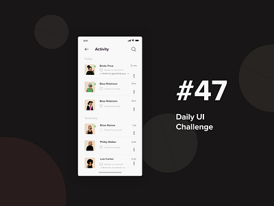 Daily UI Challenge #047 app dailyui design mobile design sketch ui ux
