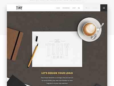 The Tiny One - Website UI [ part II ] clean design illustration line personal project tiny house typography ui web website