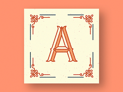 Letter A a clean design dropcap illustration letter lettering type typography