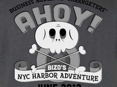 Ahoy! Harbor Adventure Shirt bizo illustration ribbon skull t shirt