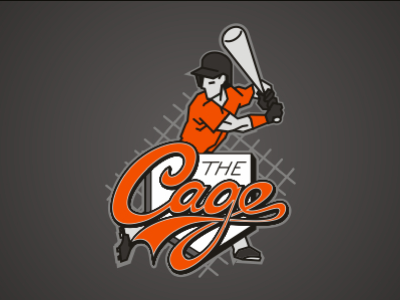 Cage Logo baseball batting cages hitting logo design pitching softball the cage