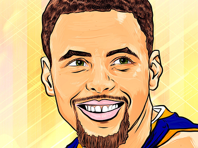 Steph Curry Illustration adobe draw apple pencil basketball golden state warriors illustration ipad mvp nba nba champs steph curry stephen curry
