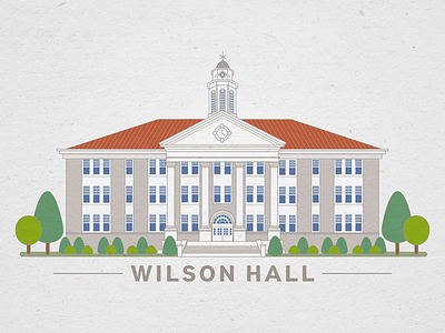 JMU Wilson Hall design illustration jamesmadisonuniversity jmudukes mapdesign