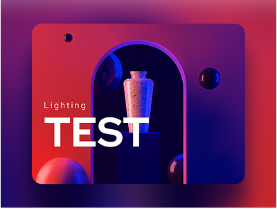 Lighting test 3d 3d art abstract adobe photoshop architecture c4d cinema4d colorful design design art gradient illustraion maxonc4d photoshop render ui ui design ux webdesign website