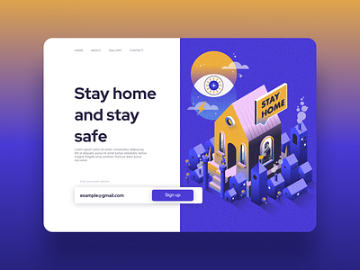 Stay home landing  page