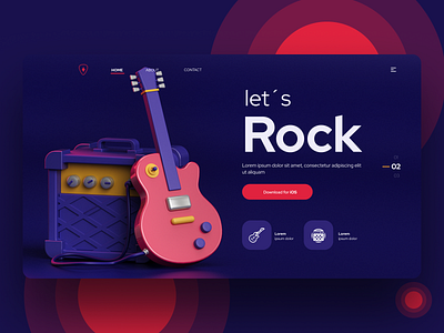 Landing page guitar app app design appdesign guitar inspiration interaction interface landing page design landingpage product design rock technology ui ui design user interface ux uxdesign web web design