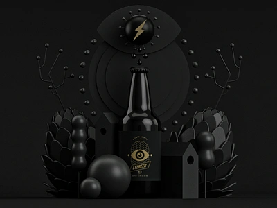 EYEBBER 3d 3d artist 3drendering app beer black branding c4d c4dart design illustration inspiration interaction isometric art isometric design logo modeling ui ux vector