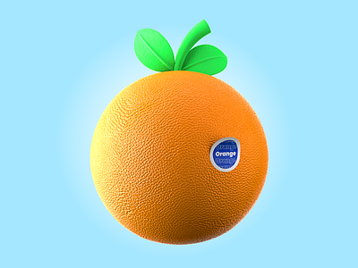 orange 3d 3d art 3d artist 3d modeling app design cinema4d flat icon icon set illustration inspiration maxon cinema 4d orange orange juice vector