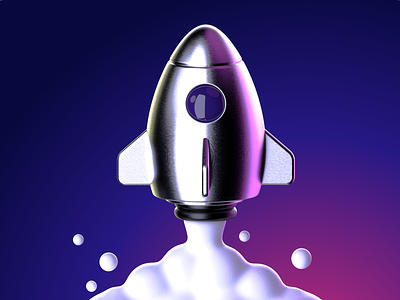 Rocket 3d app design design graphic design illi illustration inspiration interaction interface logo rocket ui