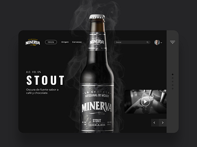 Cerveza Minerva app app design beer concept concept art designs inspiration interaction landingpage ui uxdesign uxui web deisgn