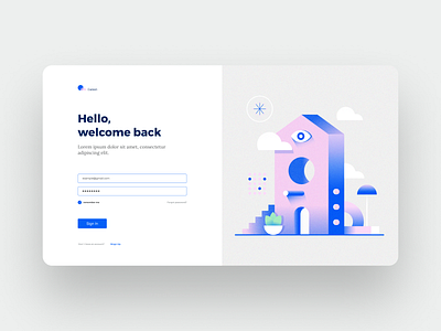 Login concept 2d 2d art app design design flatdesign flatillustration illustraion inspiration interaction interface login login screen signup ui ui design user interface ux uxdesign vectorart web design