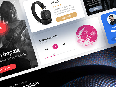 Music cards kit app concept app design cards cards design cards ui inspiration interaction interface kit ui music music app technology ui user interface ux uxdesign