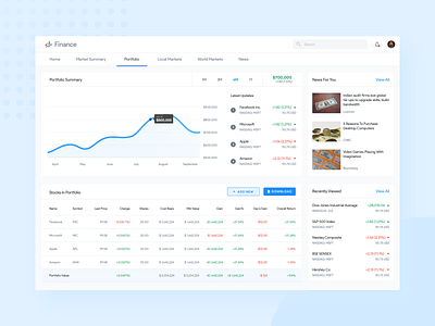 Google Finance Redesign Concept