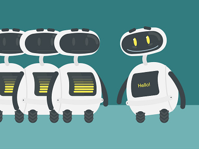 Robot Hello ai hello hi high tech illustration jkakaroto jonas kakaroto robot robô tecnology
