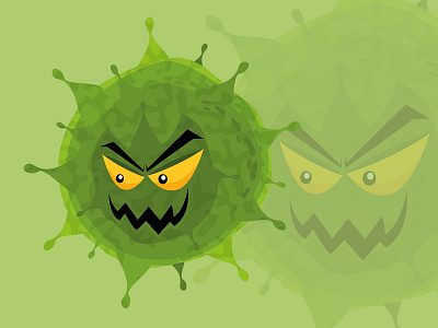 Virus alien bacteria bad cartoon cartum eye germe green infection intestin mal monster stranger things virus