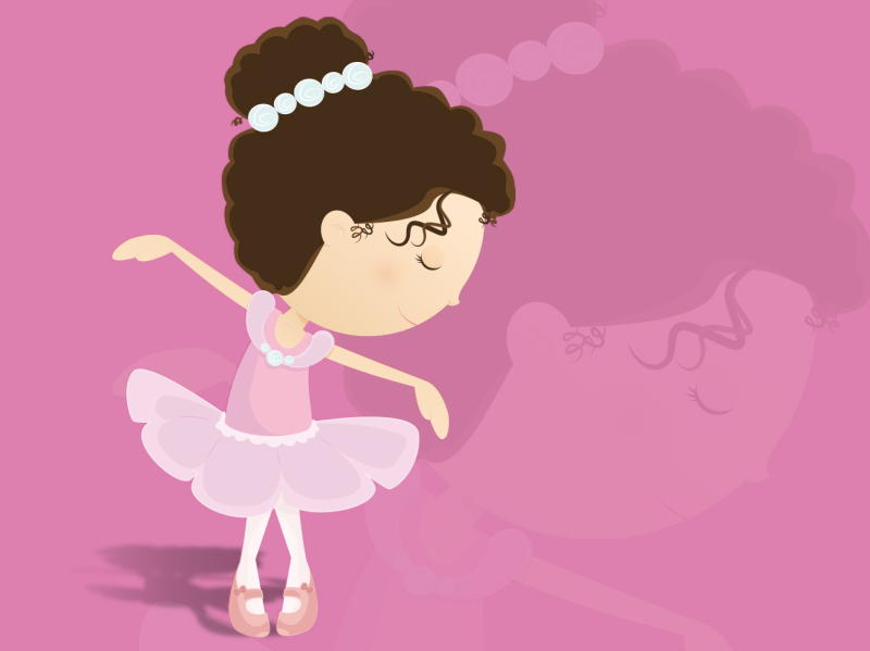 Ballet bailarina ballet cartoon child comic cute dance dancing draw hair jakaroto jonas kakaroto kids music pink rosa vector