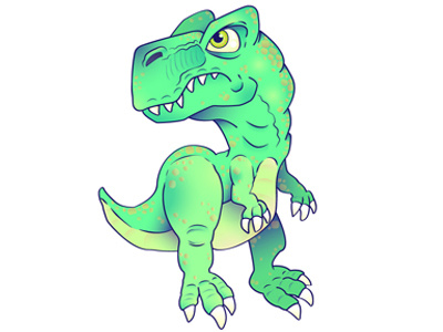 T-Rex 2 character dino dinosaur illustration illustrator prehistoric trex vector