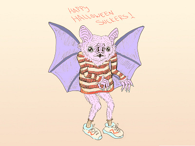 Bat Boy bat draw drawlloween halloween illustration monsters photoshop rad