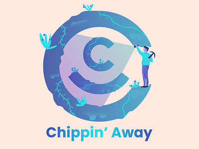 Chippin away app branding chipper design explore graphics illustration illustrator vector