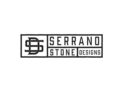 Serrano Stone Designs branding kansas logo stamp stone