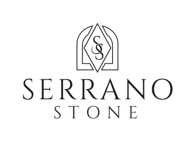 Serrano Stone Designs branding kansas logo stone