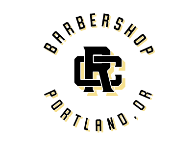 Ross And Circle barbershop classic kansas logo monogram type