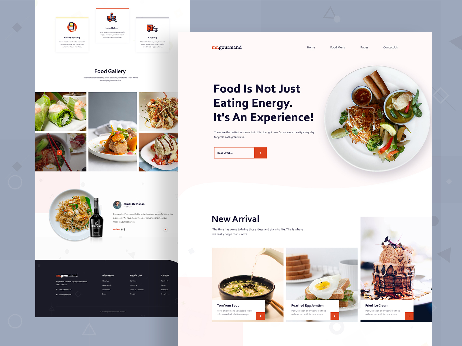 Restaurant Landing Page By Kazi Luna On Dribbble