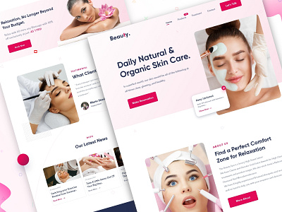 BEAUTY - Spa & Beauty Website Design branding concept conceptual design creative design interface landing page logo product design typography ui user experience ux web website design