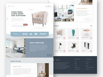 Landing Page Furniture app branding creative design digital landingpage ui uiux uiuxdesign ux webapp