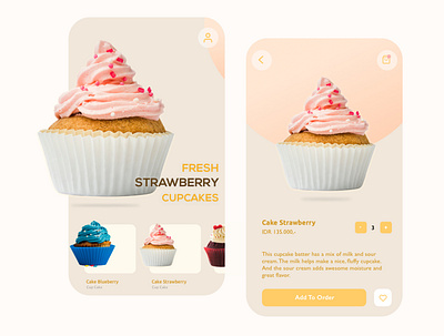 Cake Mobile App - Concept app design ui ux
