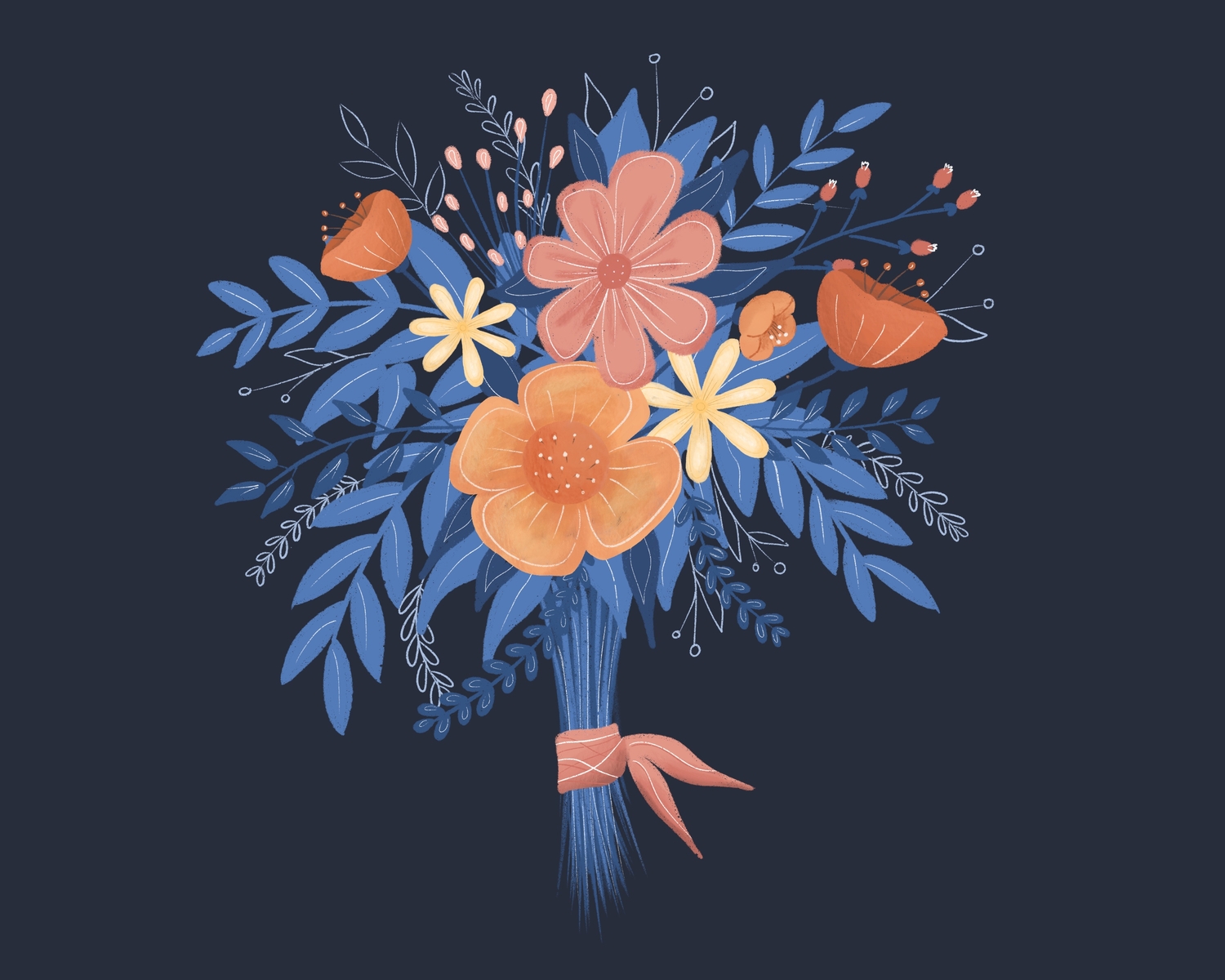 Bouquet of flowers by Gergana Ribarova on Dribbble